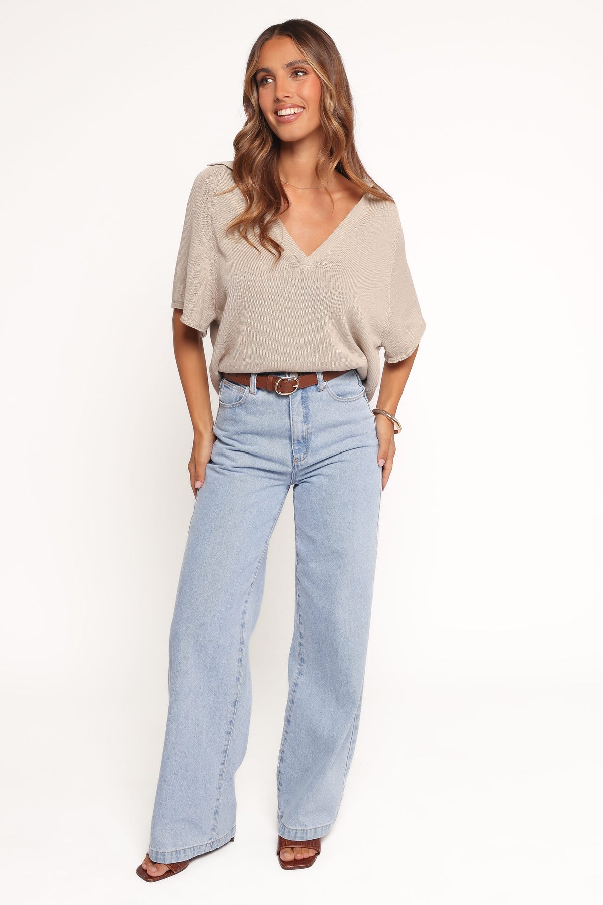 Eldora Knitted Top in Oatmeal – view 6 of 8