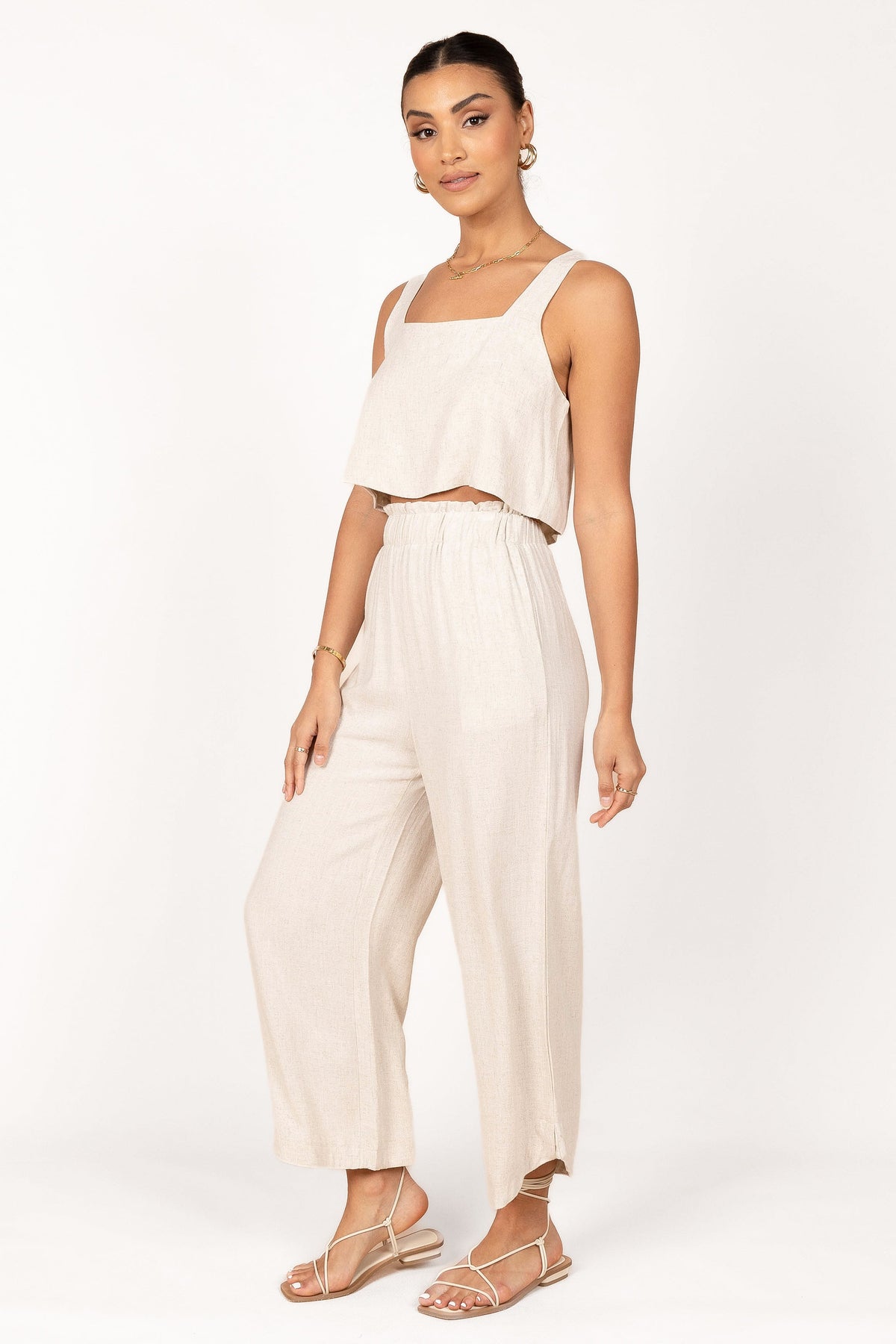 Eleanor Cropped Top in Beige – view 7 of 9