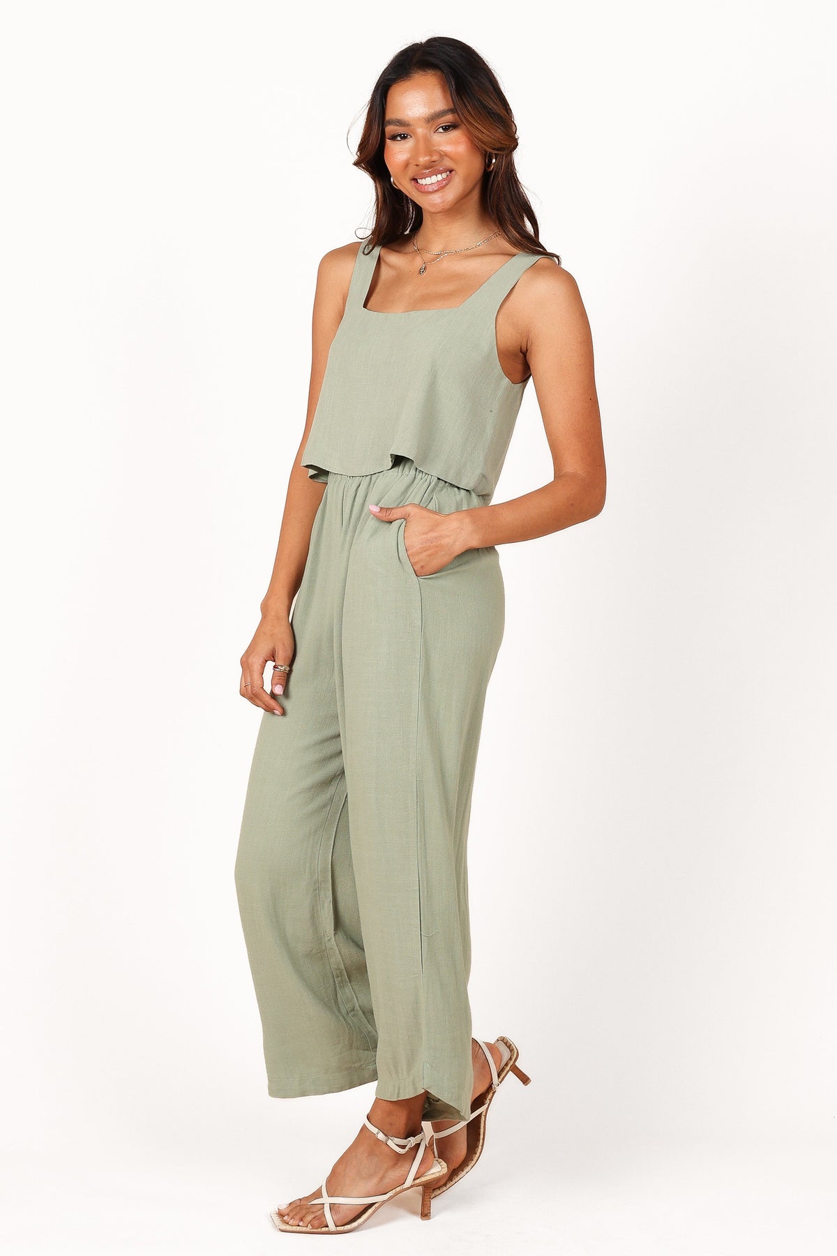 Eleanor Cropped Top in Green – view 3 of 6