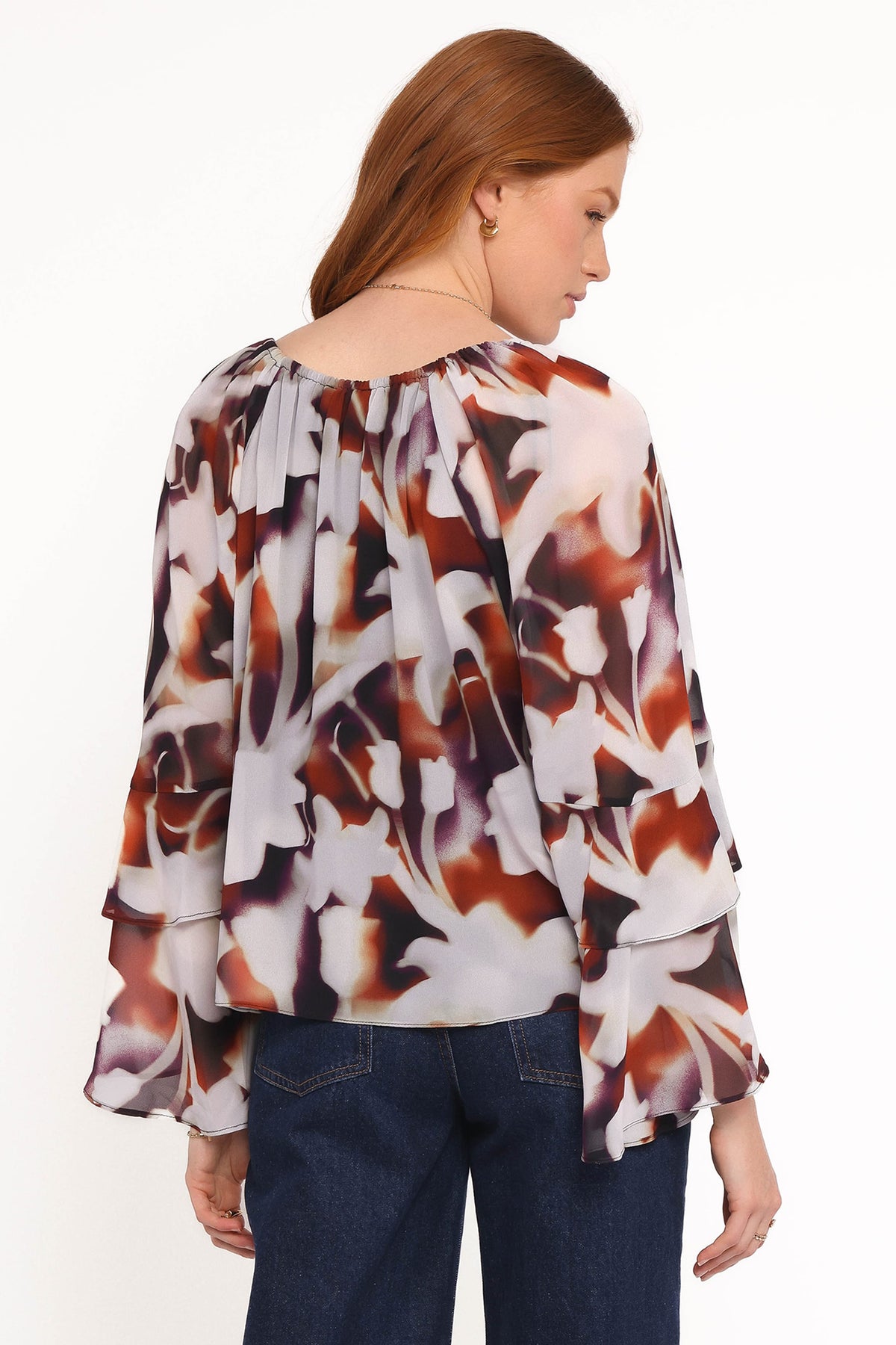 Elinor Top in Blurred Floral – view 4 of 6