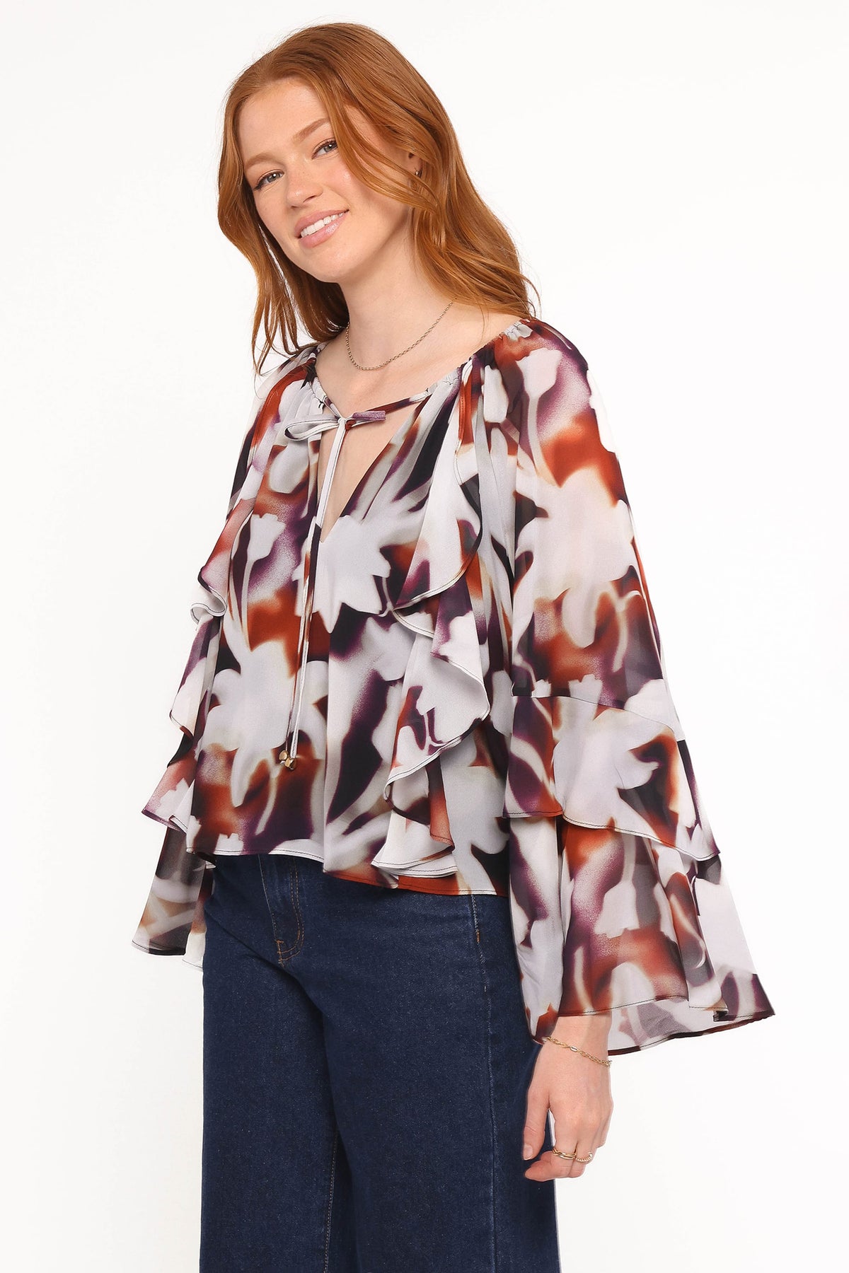 Elinor Top in Blurred Floral – view 3 of 6