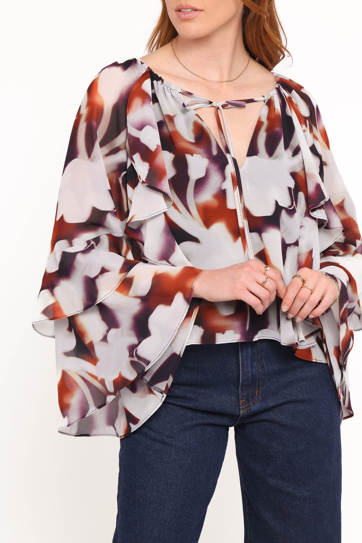 Elinor Top in Blurred Floral – view 1 of 6
