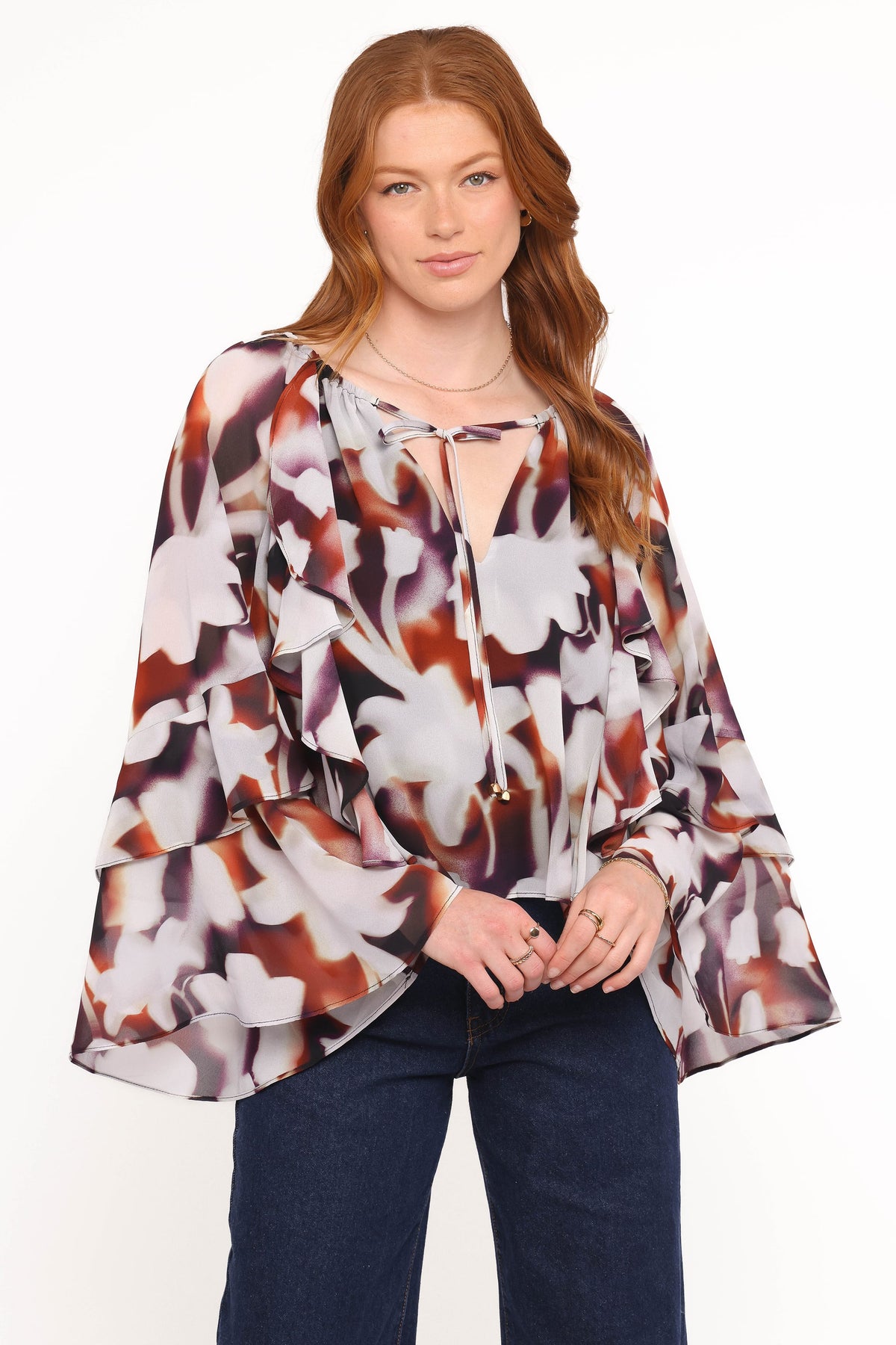 Elinor Top in Blurred Floral – view 2 of 6