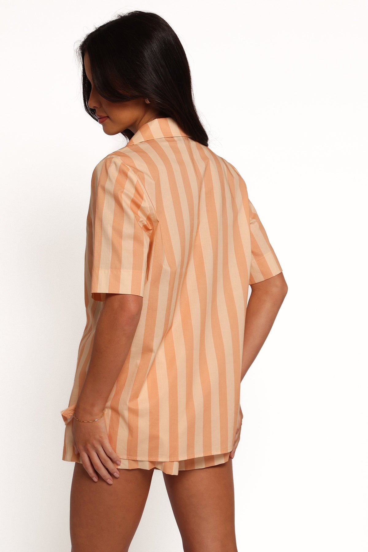 Essie Tie Front Shirt in Terracotta Stripe – view 5 of 8