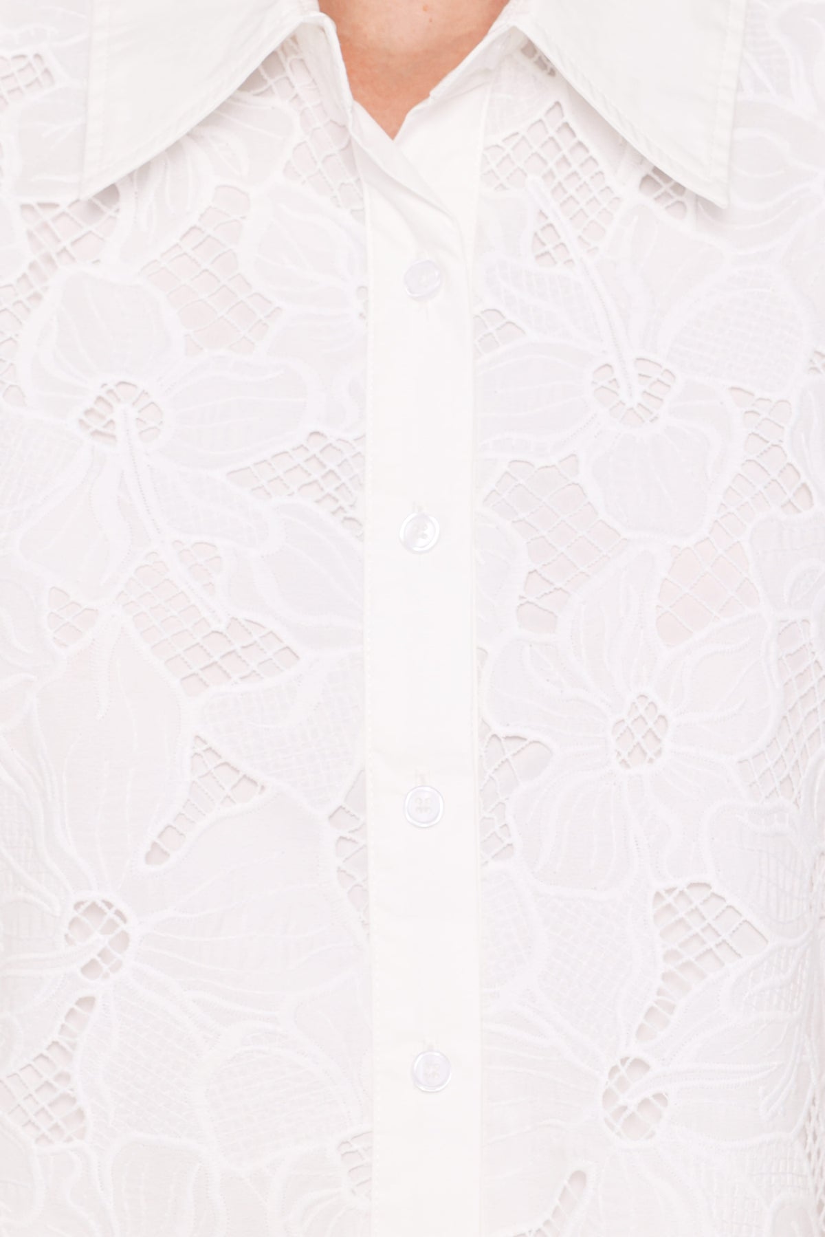 Fidelma Cropped Shirt in White – view 6 of 6
