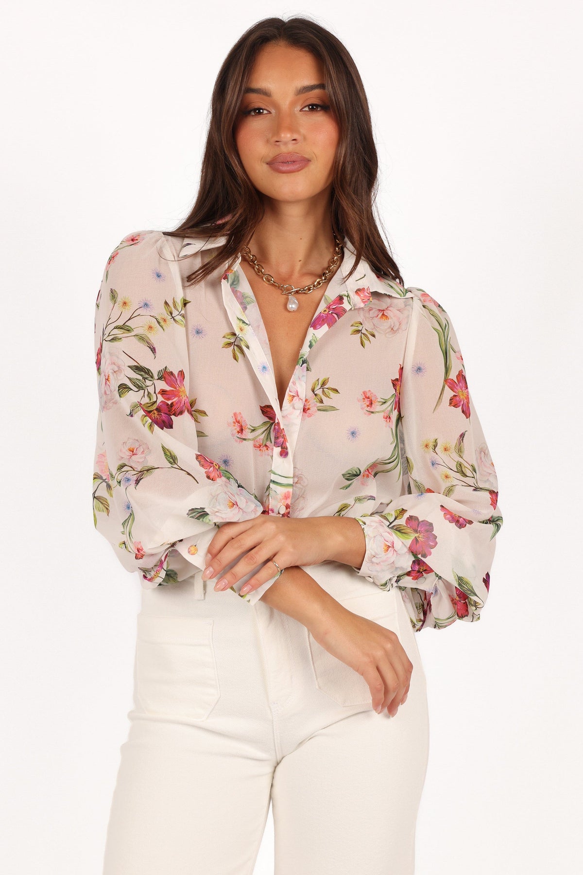 Fleetwood Blouse in Jaci White – view 2 of 8