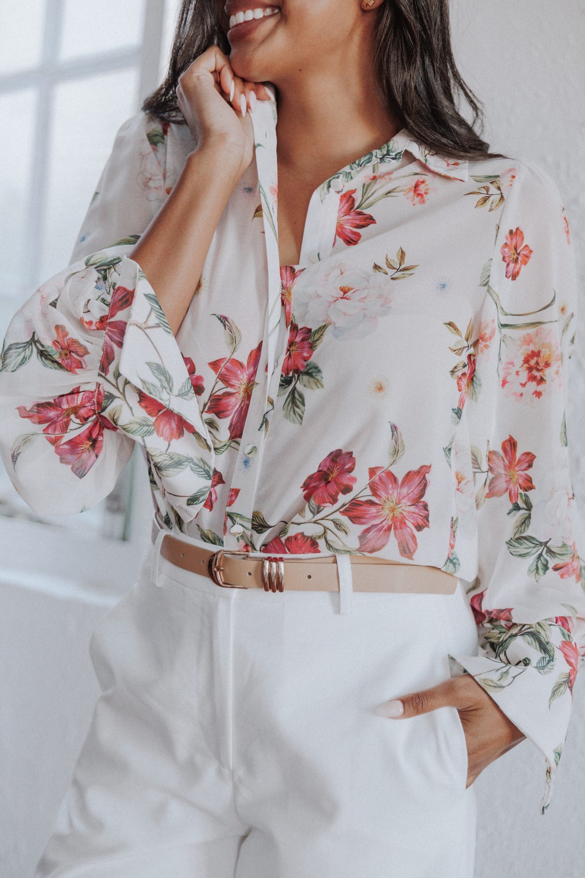 Fleetwood Blouse in Jaci White – view 1 of 8