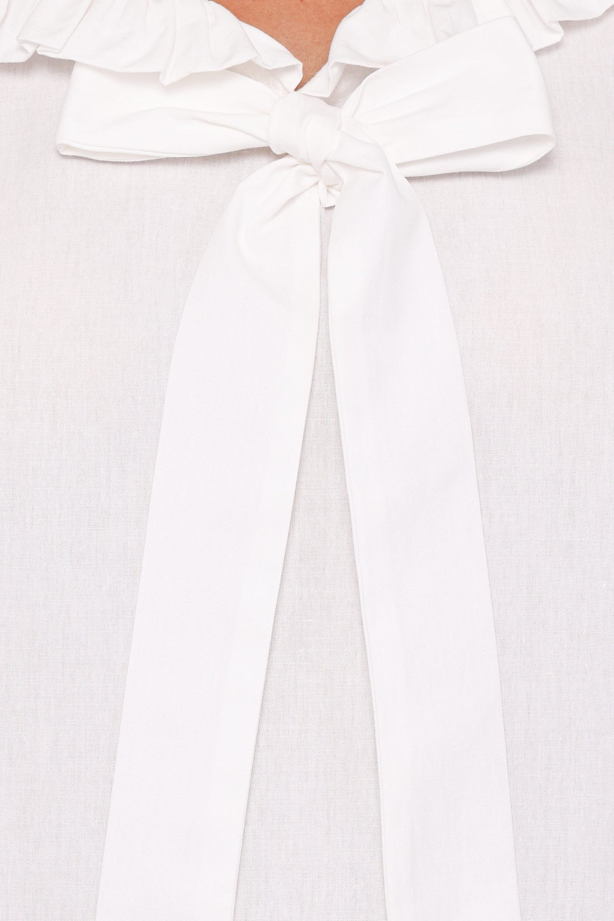 Fleming Frill Collar Shirt in White – view 8 of 9