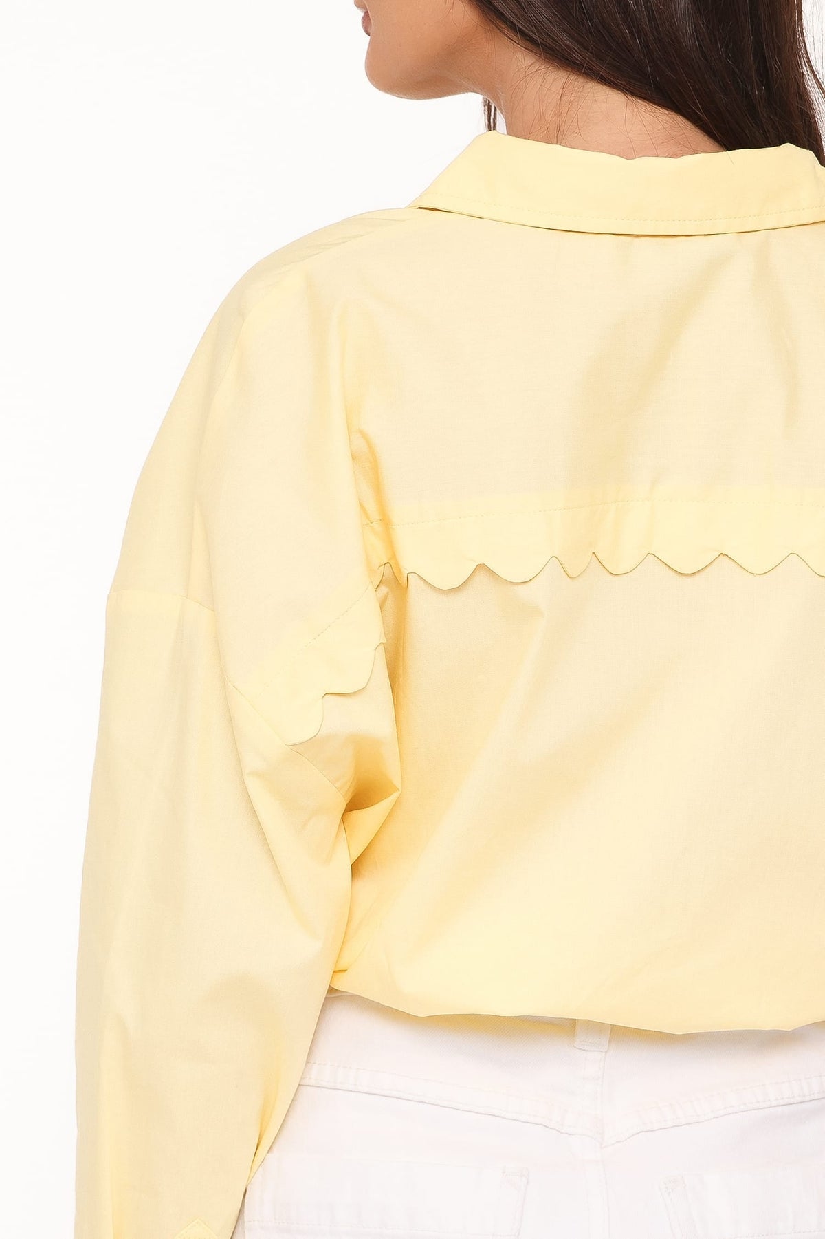 Inez Scallop Shirt in Yellow – view 3 of 7