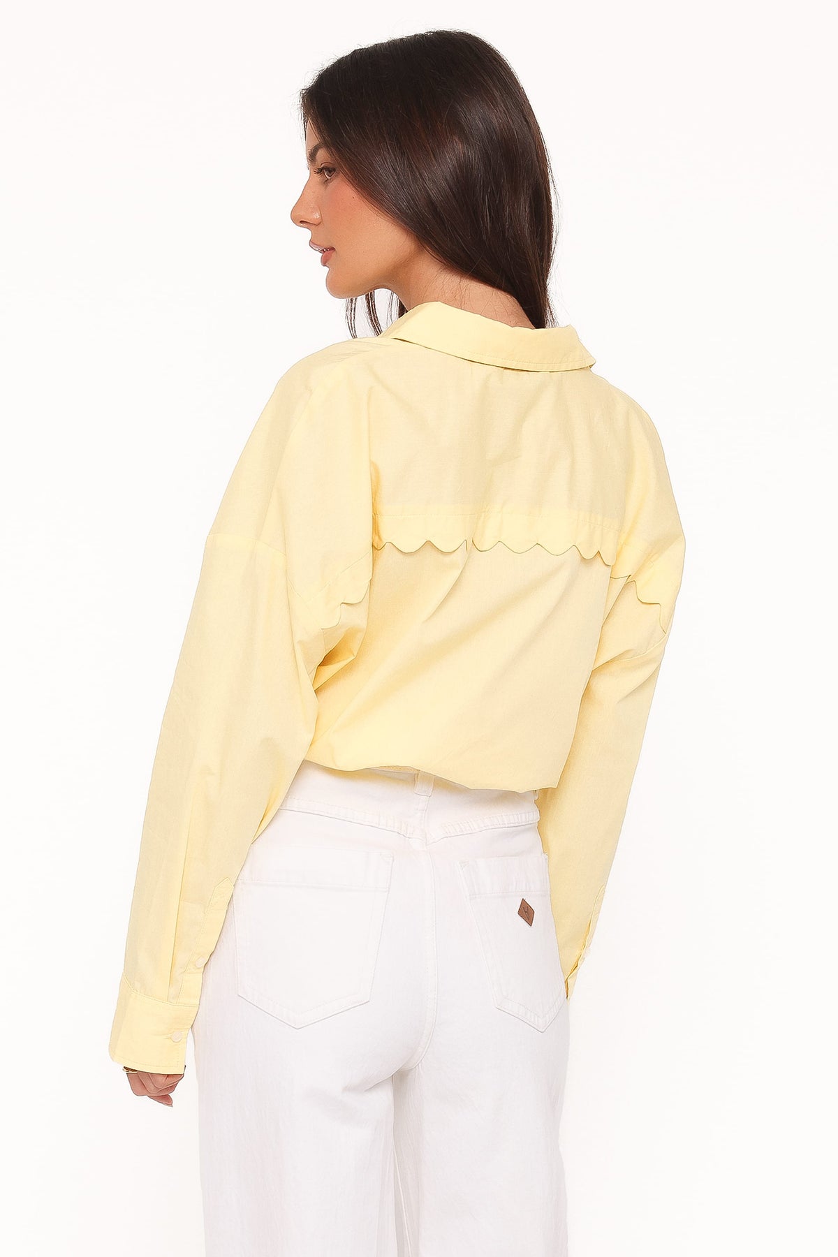 Inez Scallop Shirt in Yellow – view 5 of 7