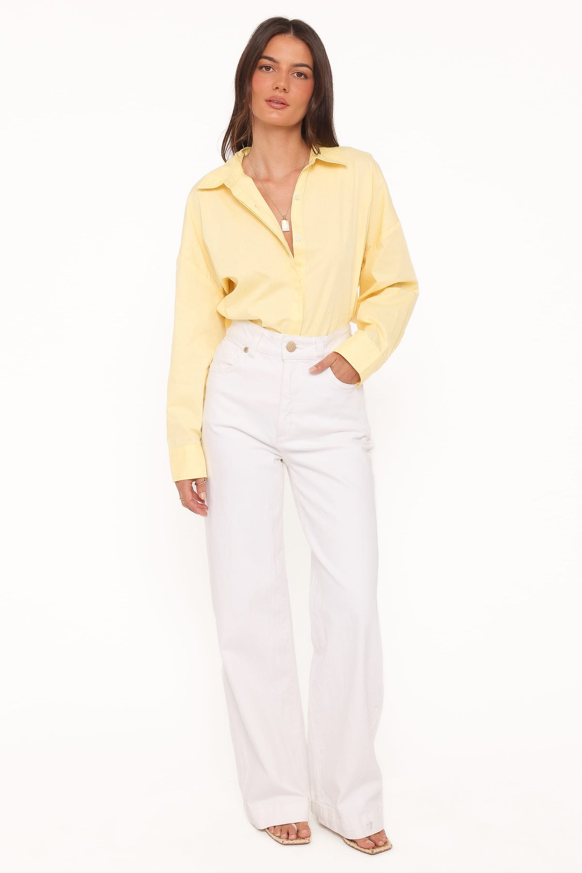 Inez Scallop Shirt in Yellow – view 6 of 7