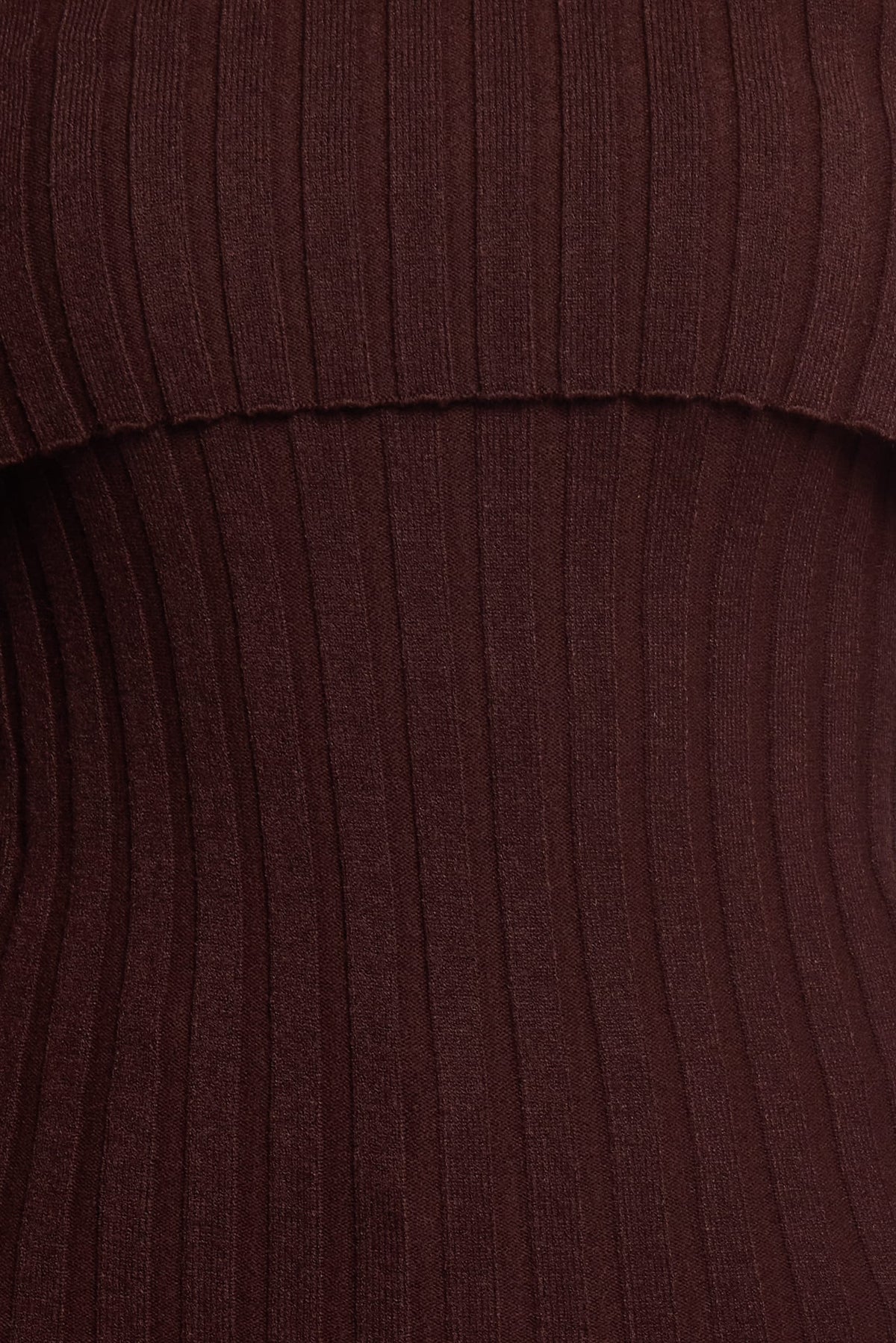 Inora Off Shoulder Knit Top in Chocolate – view 7 of 7