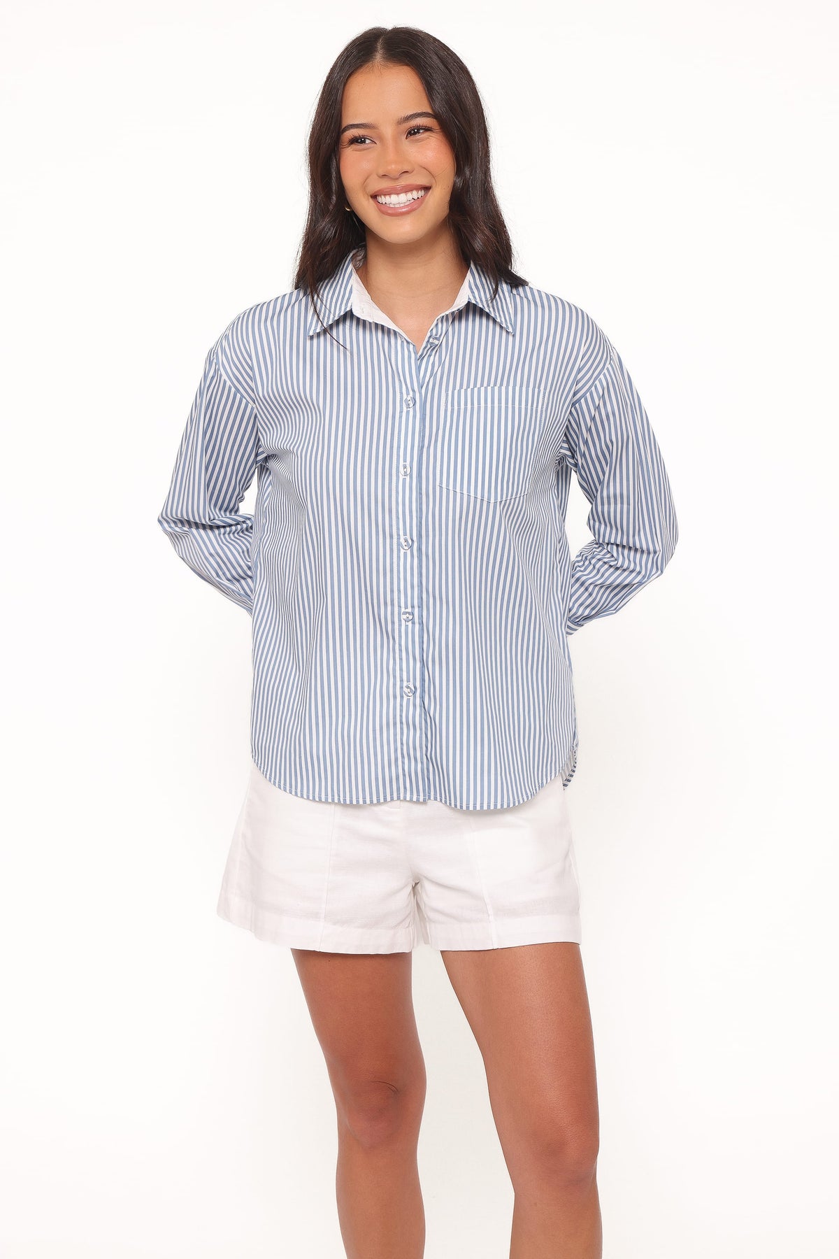 Jackson Button Up Shirt in Blue Stripe – view 2 of 9