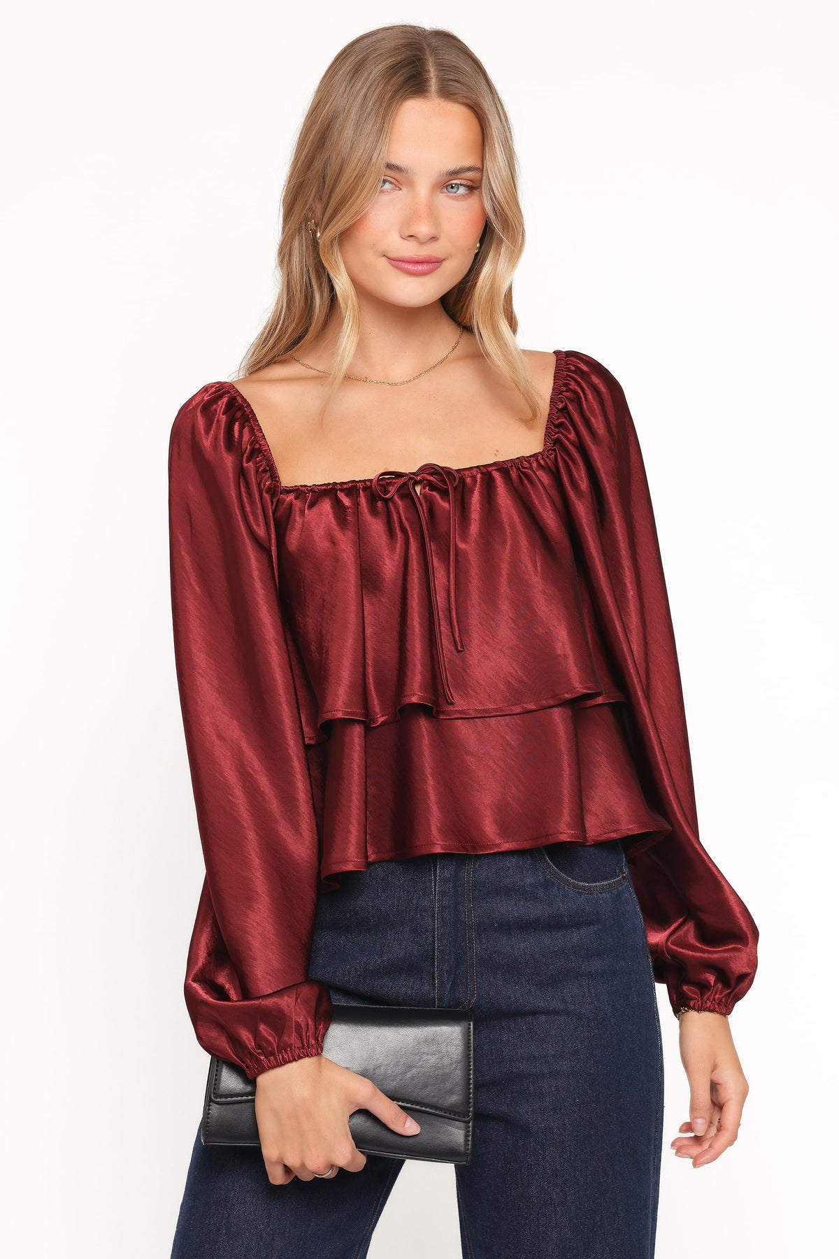 Janina Blouse in Wine – view 2 of 6