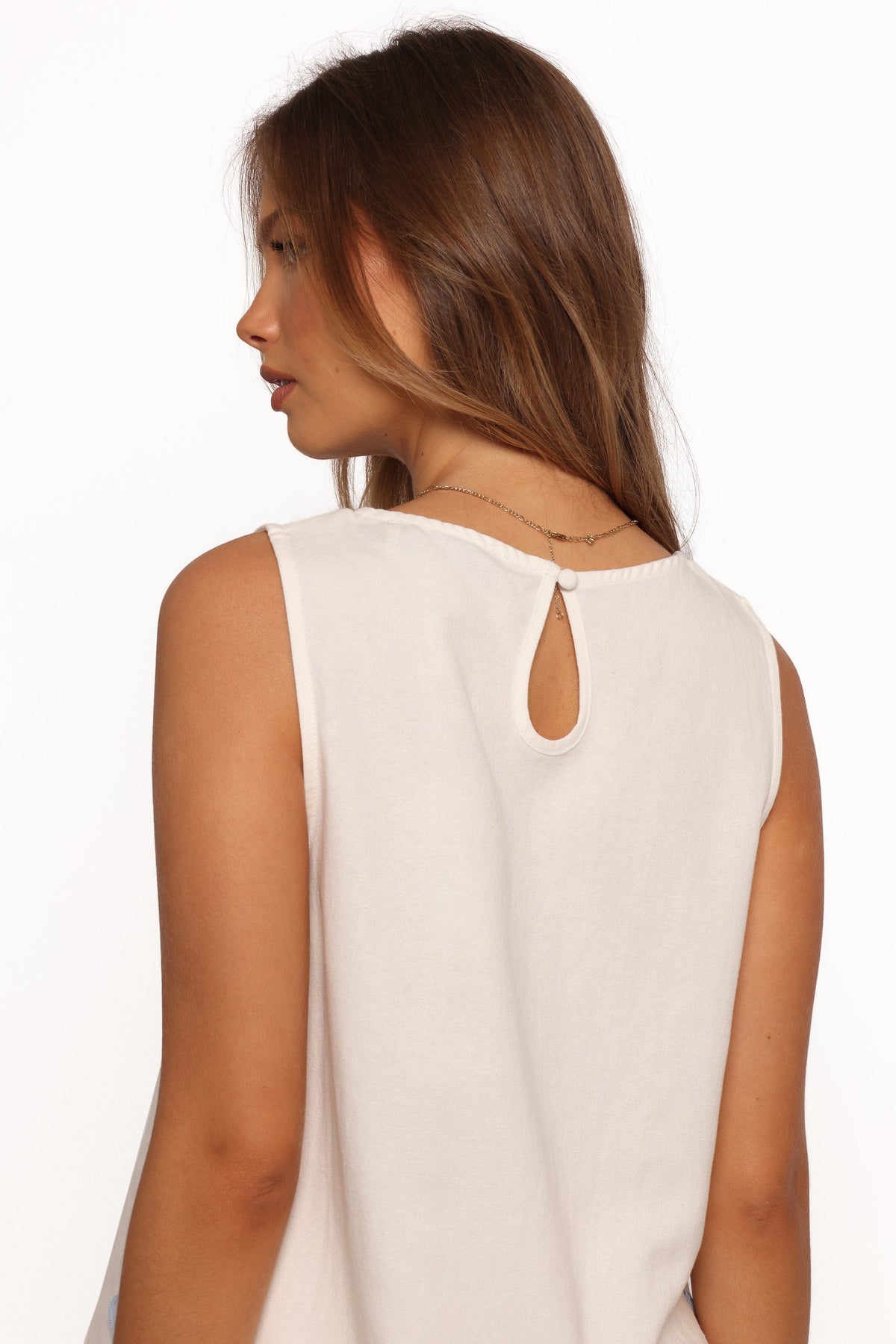 Jasinta Top in Cream Blue – view 8 of 10