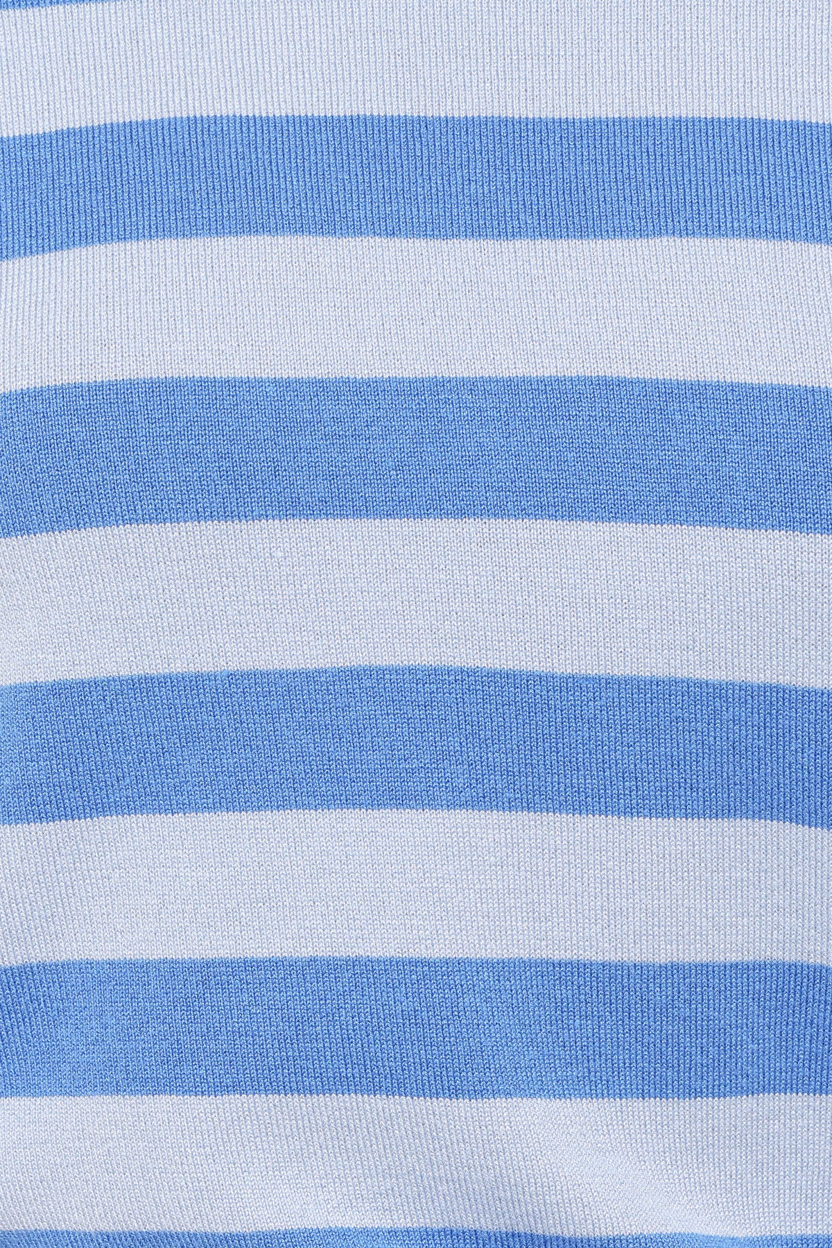 Joss Cropped Knitted Tee in Blue Stripe – view 8 of 9