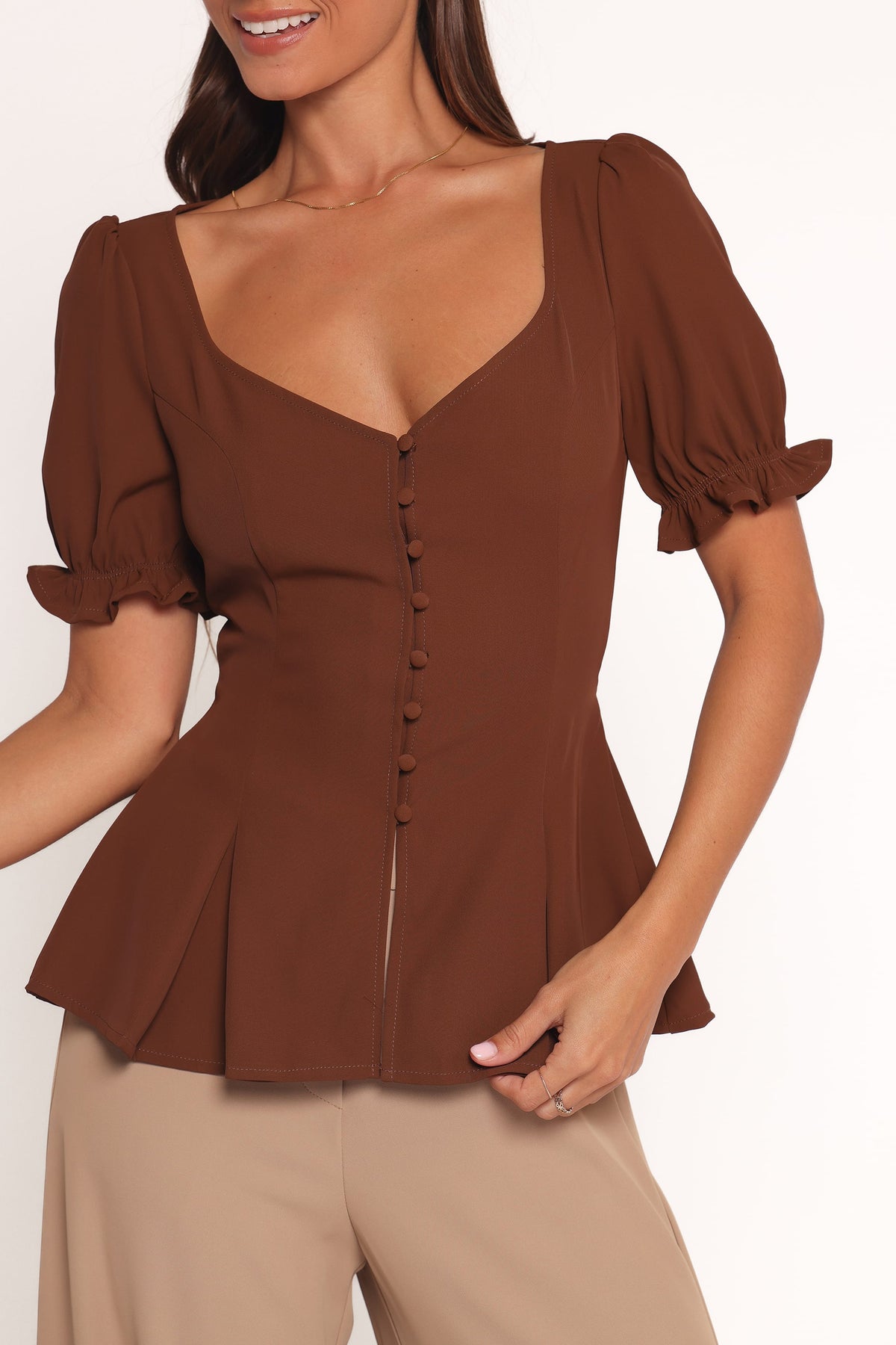 Kameran Top in Chocolate – view 1 of 6