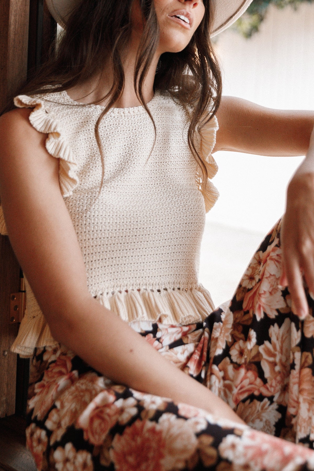 Katia Frill Knitted Top in Cream – view 1 of 9