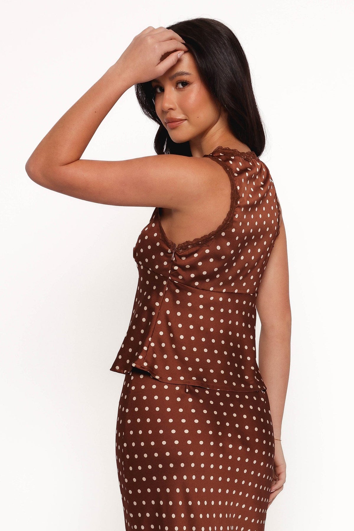 Kelso Top in Brown Polka Dot – view 6 of 9