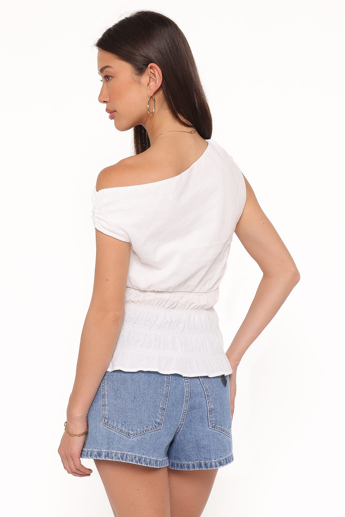 Lia Off Shoulder Top in Ivory – view 4 of 6