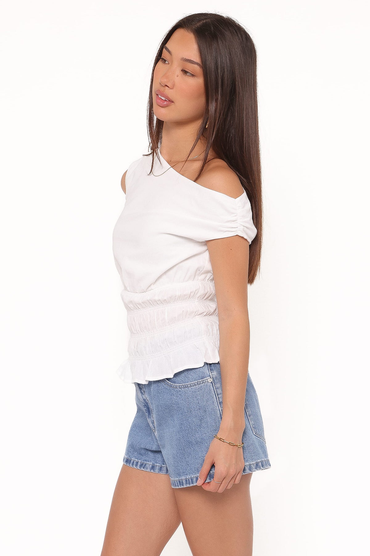 Lia Off Shoulder Top in Ivory – view 3 of 6