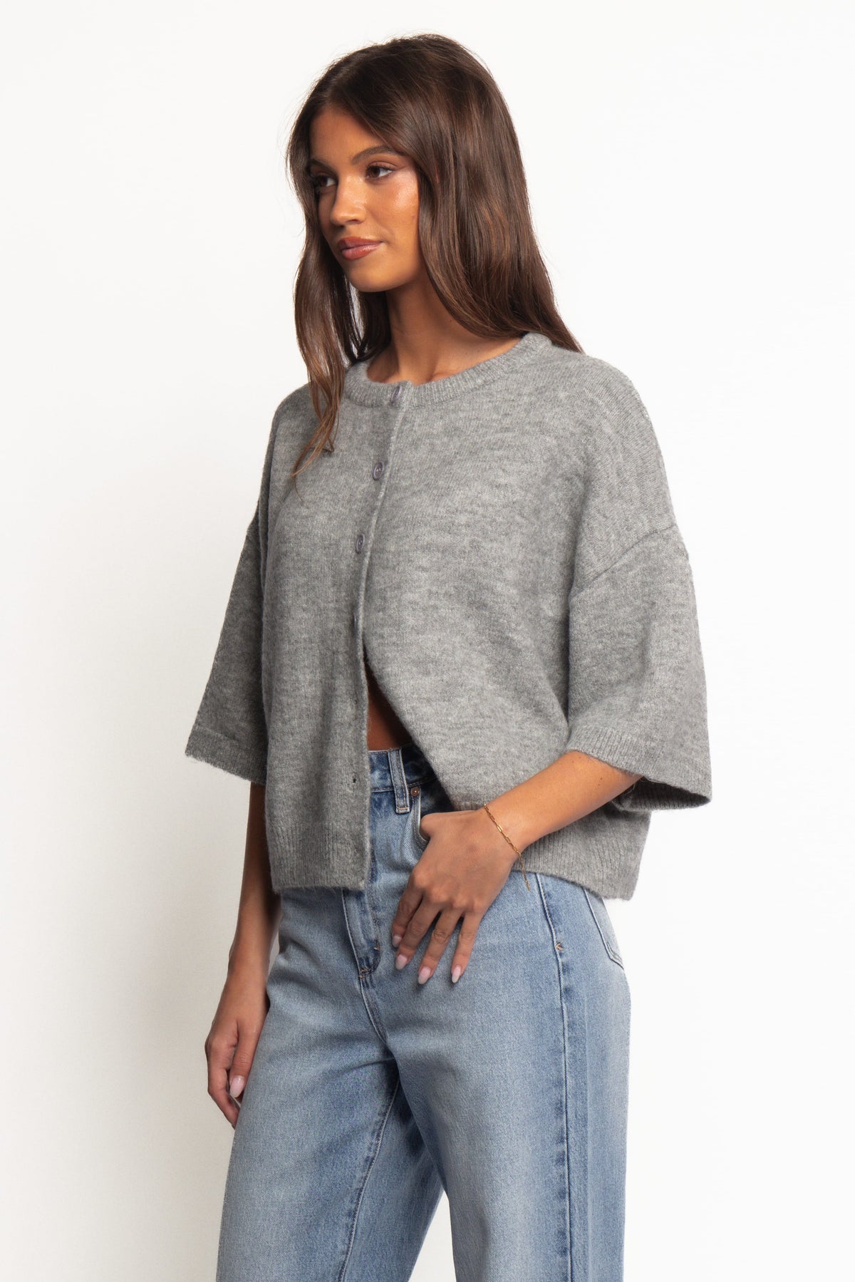 Lilith Knit Top in Grey – view 4 of 7