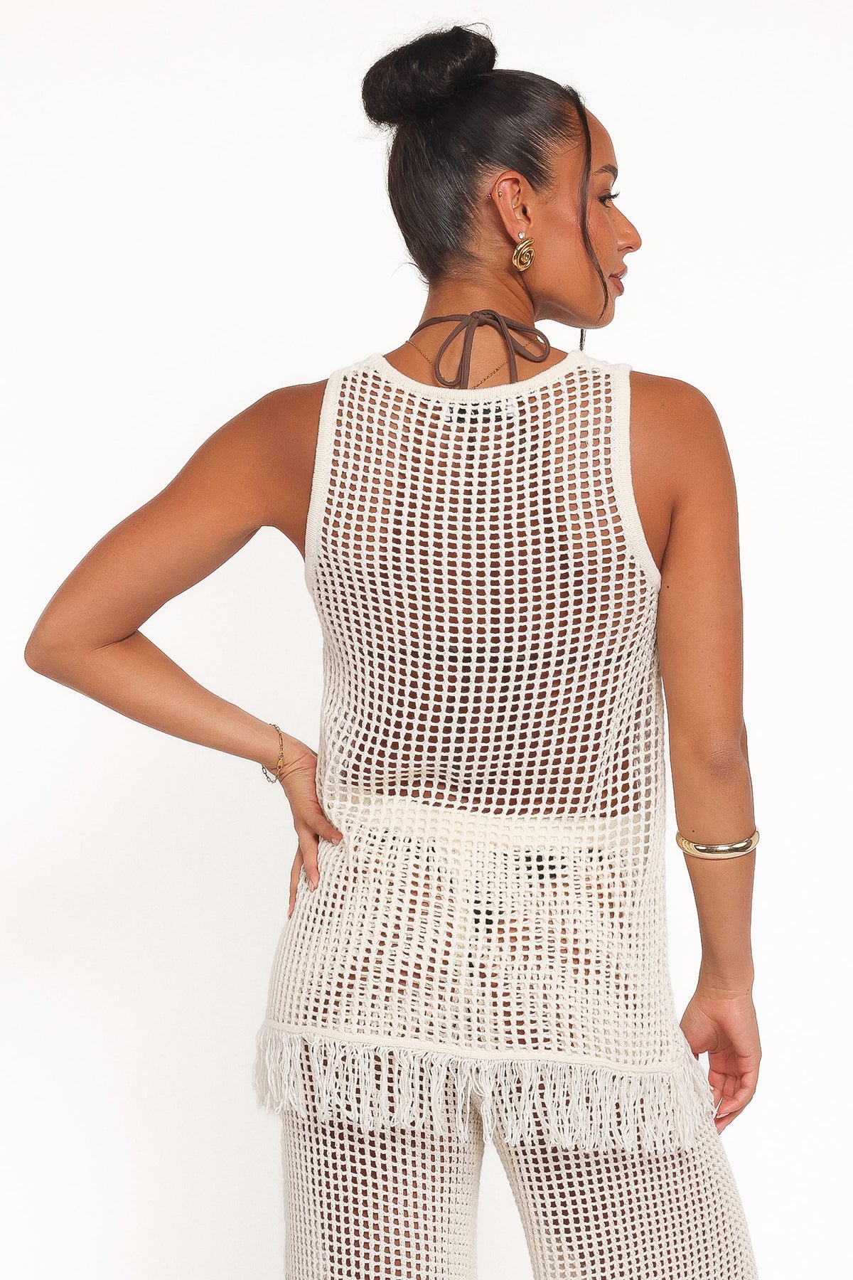 Lorna Knitted Top in Off White – view 5 of 8