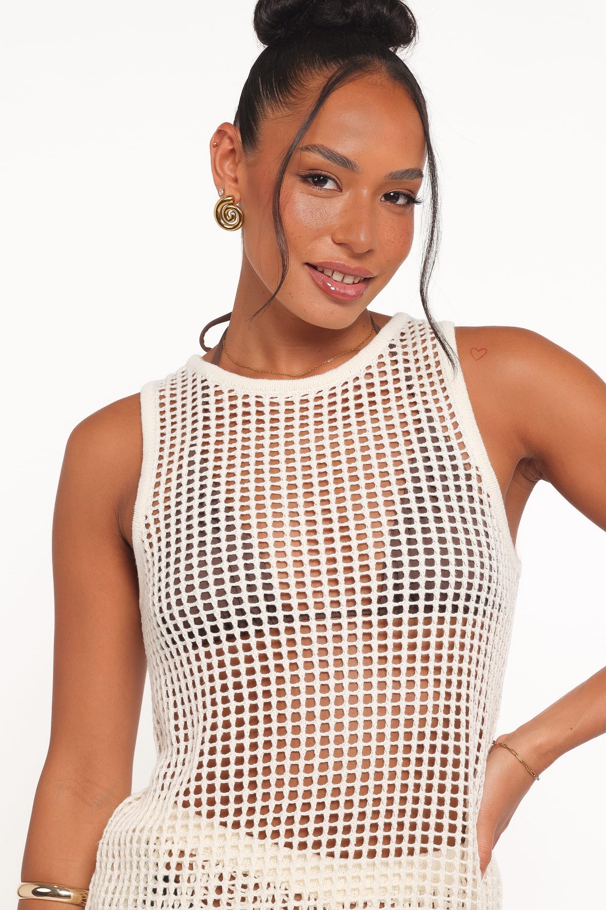 Lorna Knitted Top in Off White – view 3 of 8
