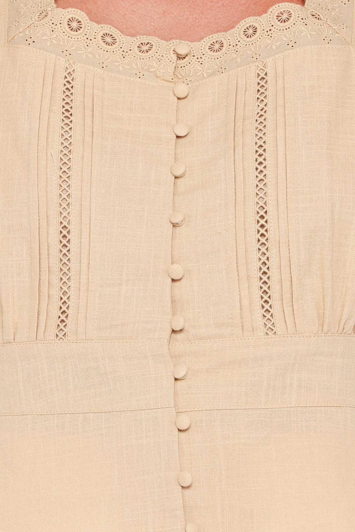 Luke Button Top in Khaki – view 6 of 6