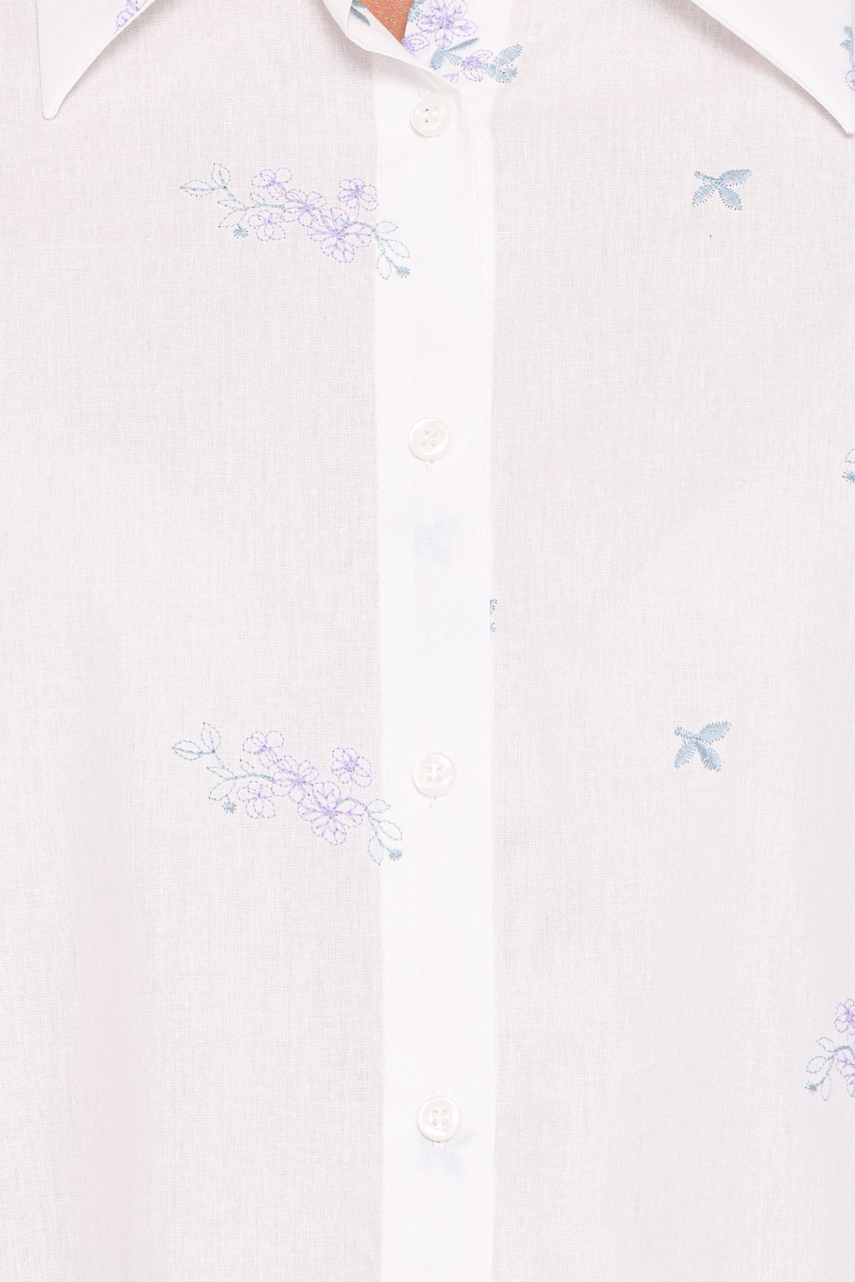 Luneth Button Up Blouse in White – view 7 of 7