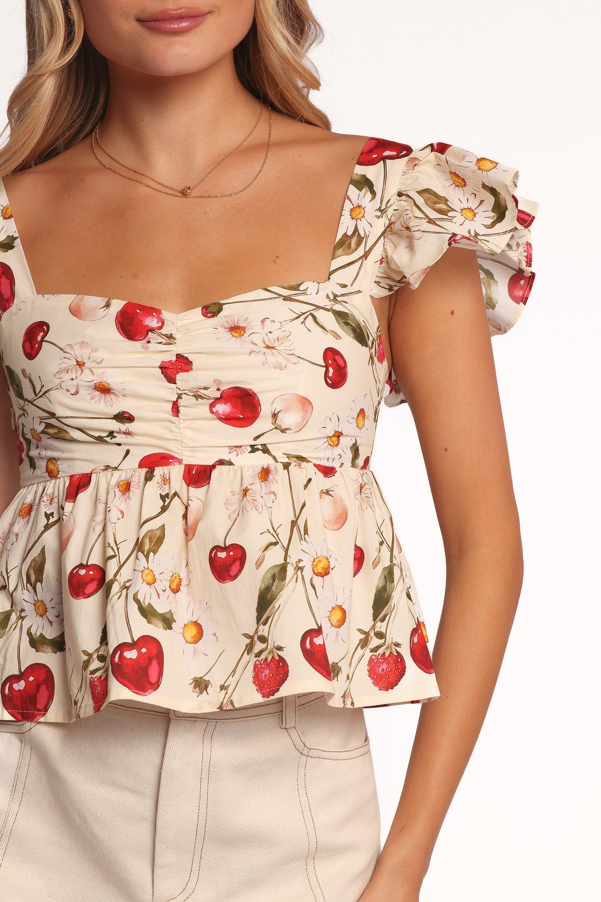 Lyric Ruffle Top in Mon Cheri – view 3 of 7