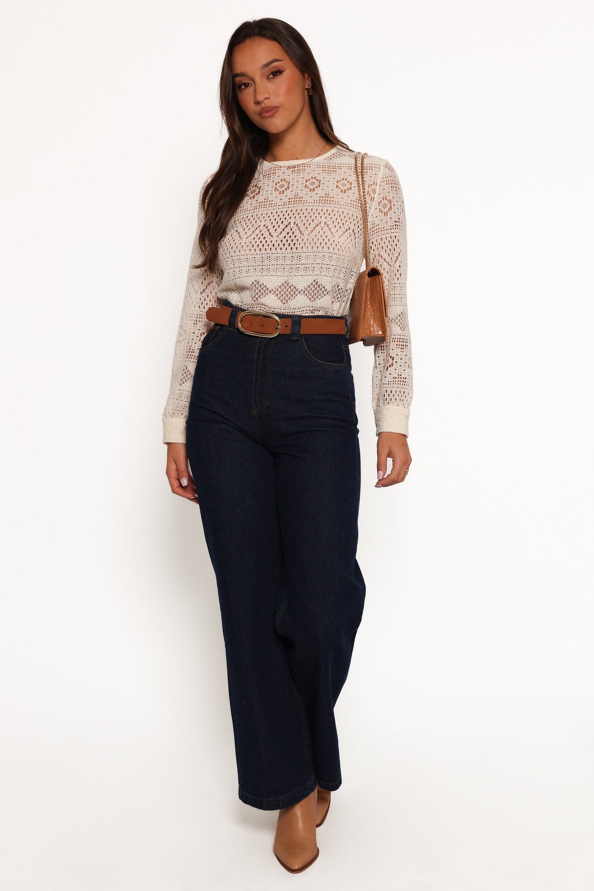 Maddot Long Sleeve Top in Cream – view 2 of 7