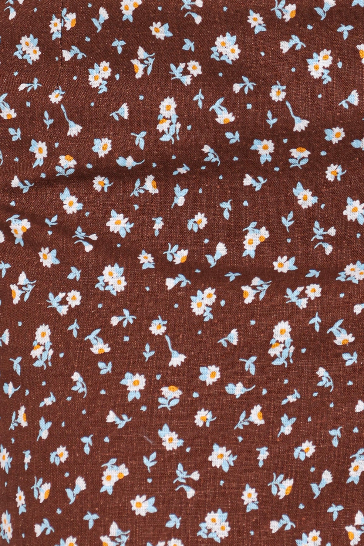 Madison Linen Cropped Tank in Brown Floral – view 7 of 8