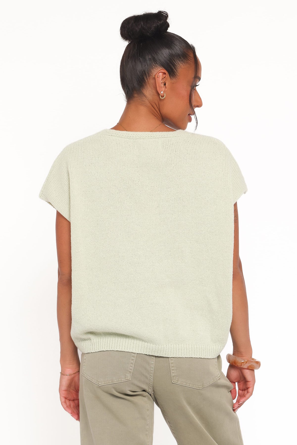 Mariana Knit Vest in Sage – view 5 of 7