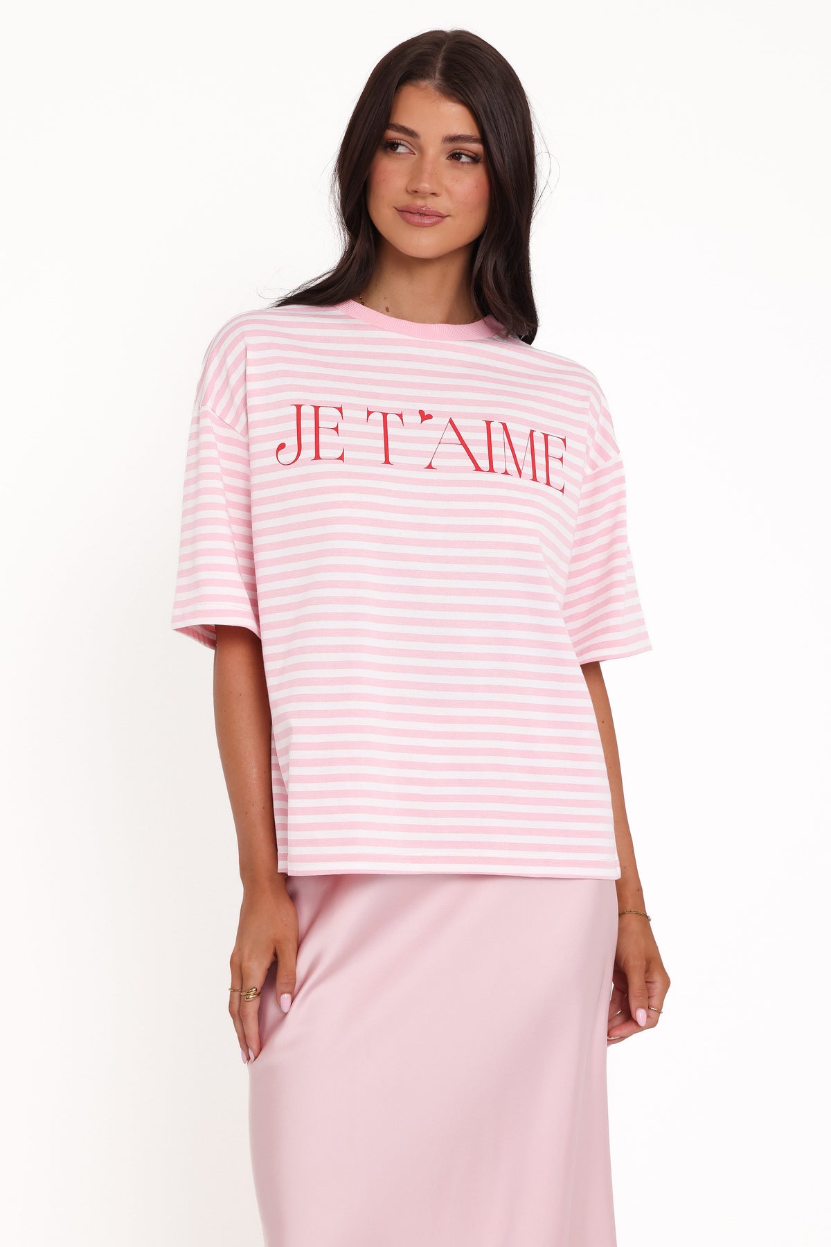 Marly Je T'Aime Tee in Pink Stripe – view 6 of 8