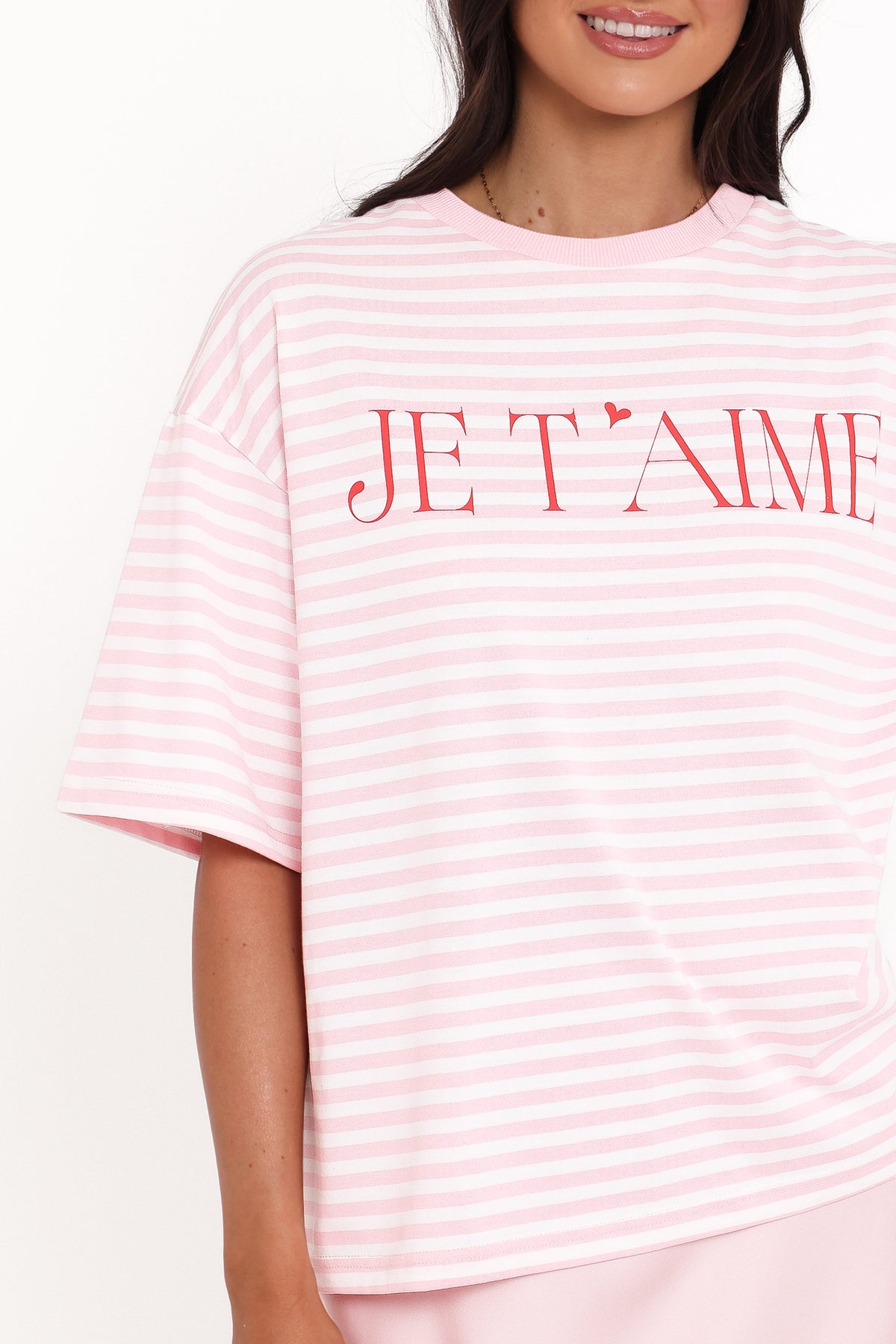 Marly Je T'Aime Tee in Pink Stripe – view 3 of 8