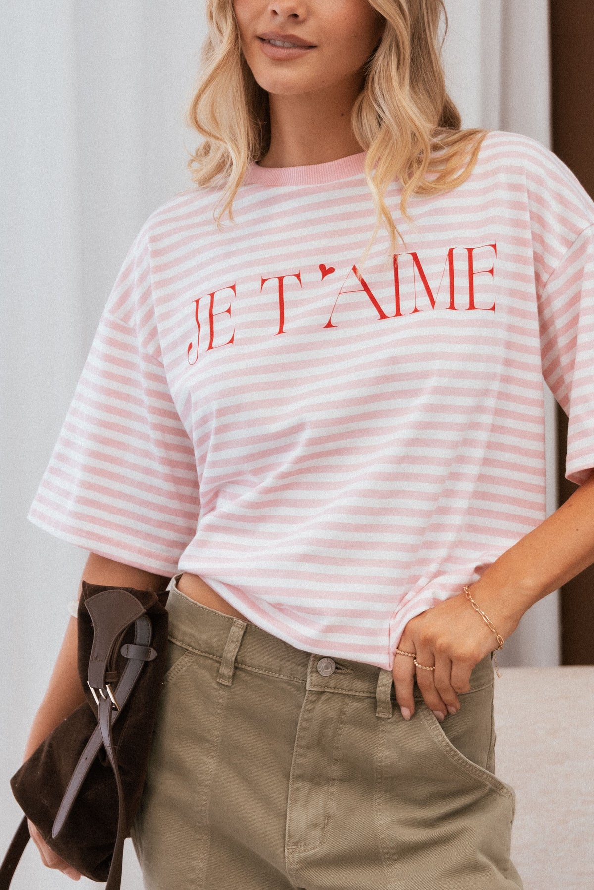 Marly Je T'Aime Tee in Pink Stripe – view 8 of 8