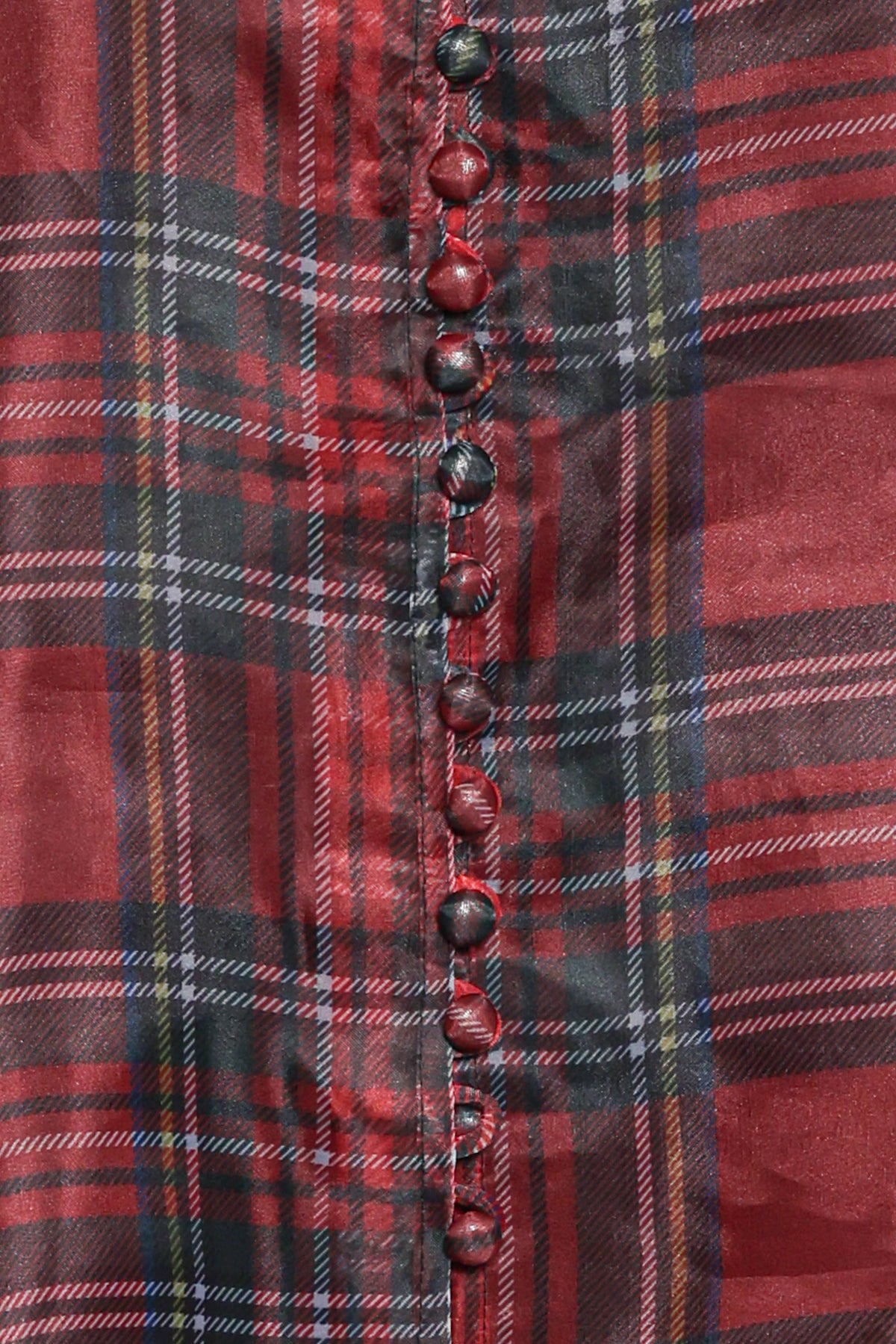 Marni Organza Top in Red Plaid – view 7 of 8
