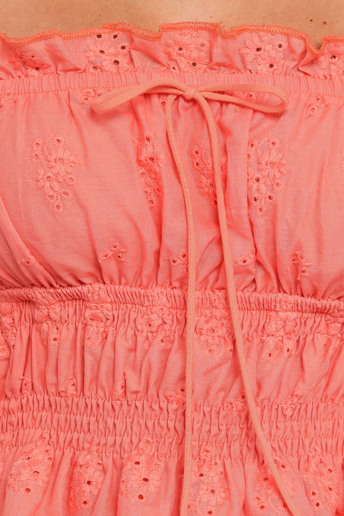 Melissa Peplum Top in Coral – view 7 of 8