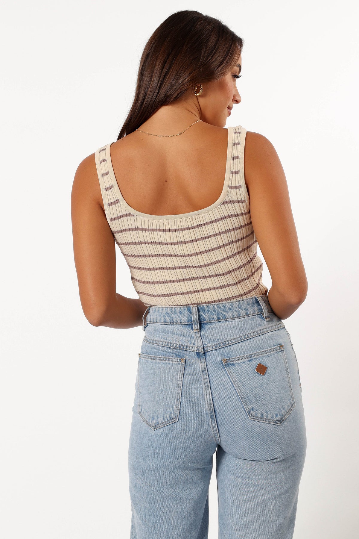Milla Knit Top in Cream Mocha – view 6 of 10