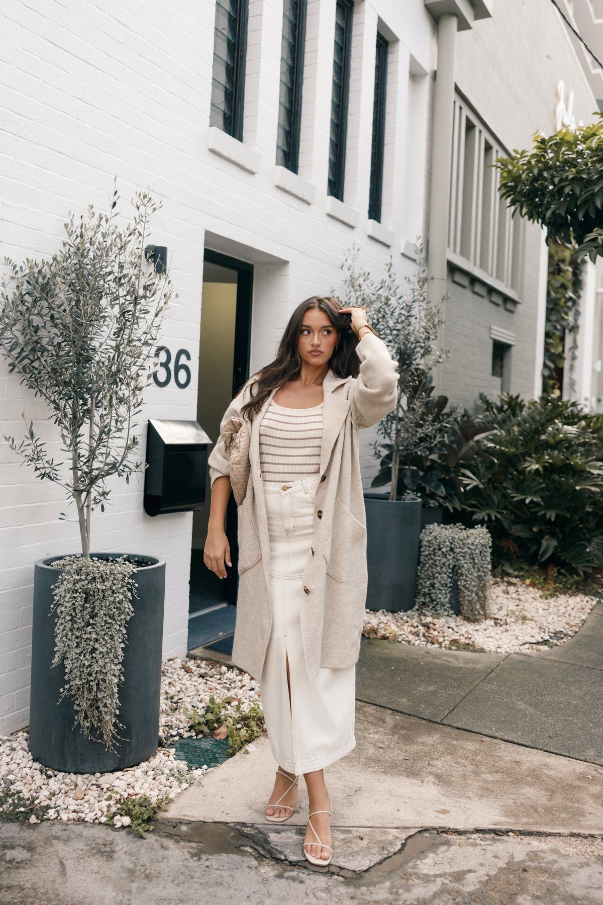 Milla Knit Top in Cream Mocha – view 2 of 10