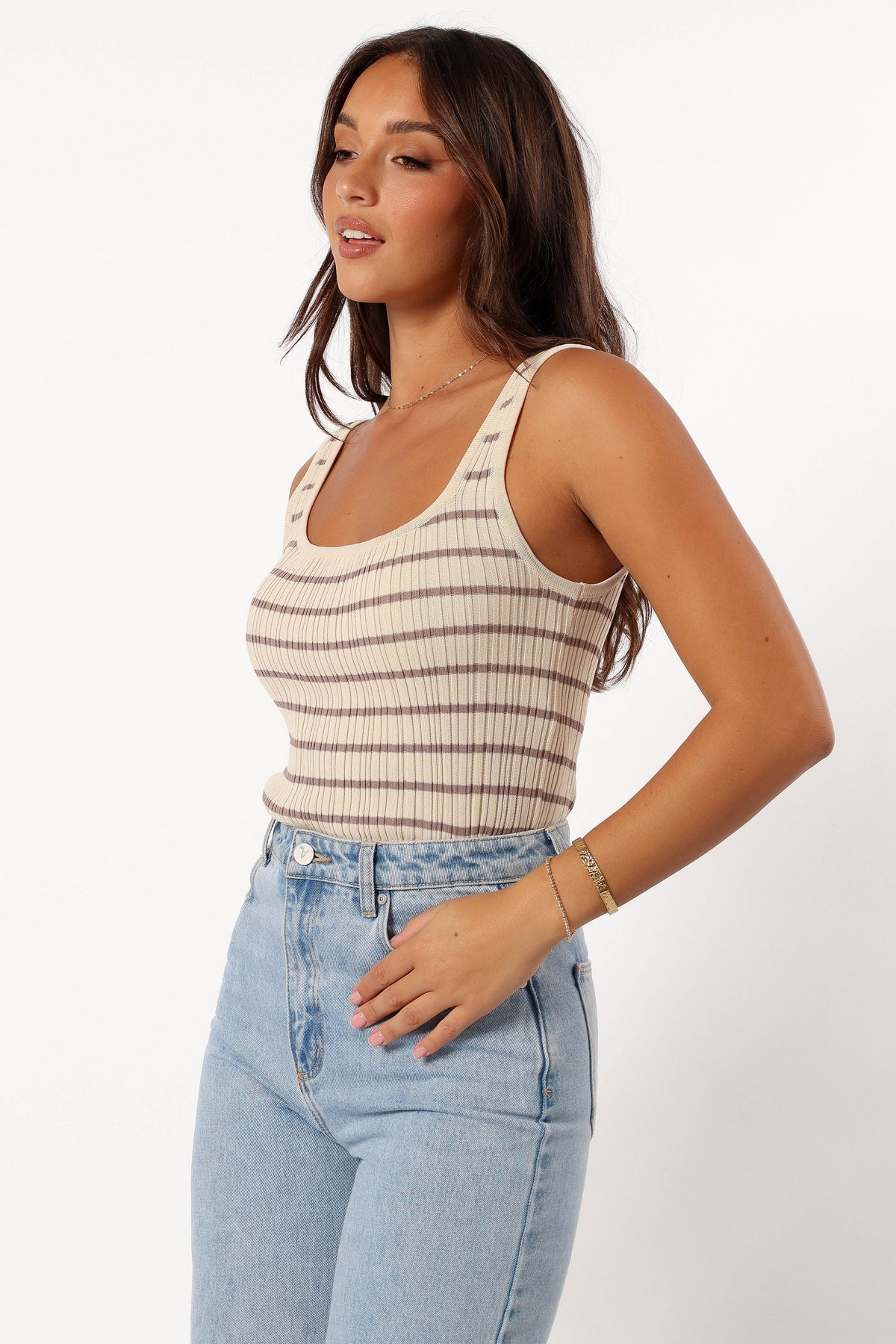 Milla Knit Top in Cream Mocha – view 5 of 10