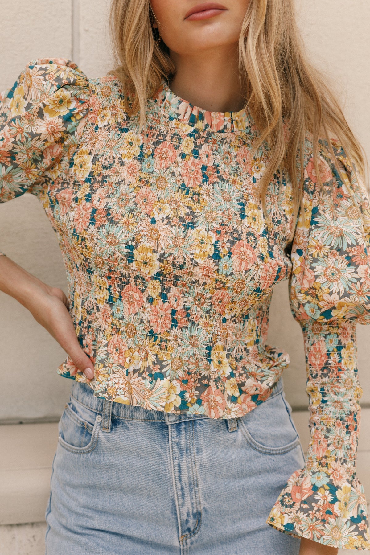 Novah Long Sleeve Top in Floral – view 3 of 9