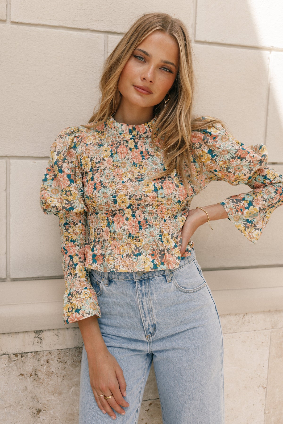 Novah Long Sleeve Top in Floral – view 2 of 9