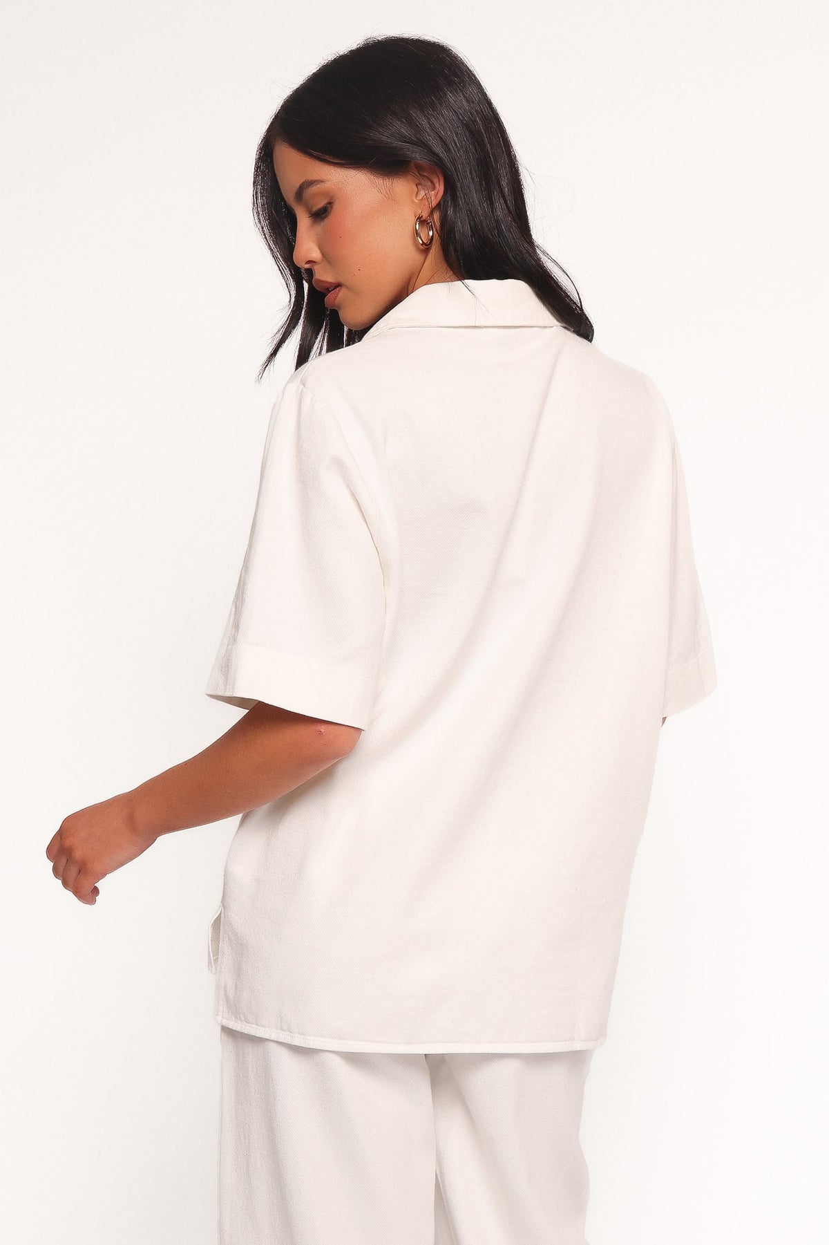 Odelia Denim Shirt in Off White – view 4 of 7