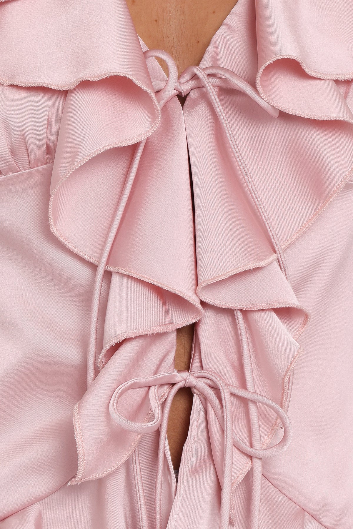 Orelia Ruffle Front Top in Pink – view 6 of 6