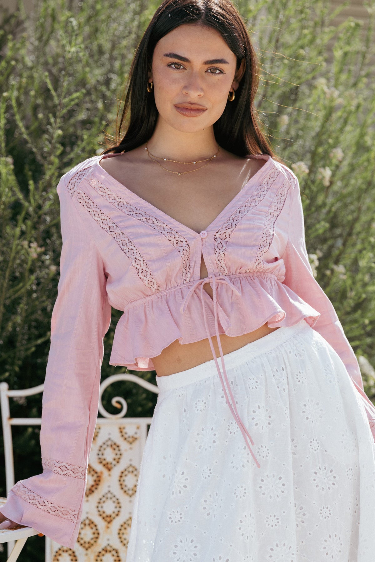 Reed Long Sleeve Top in Pink – view 7 of 7