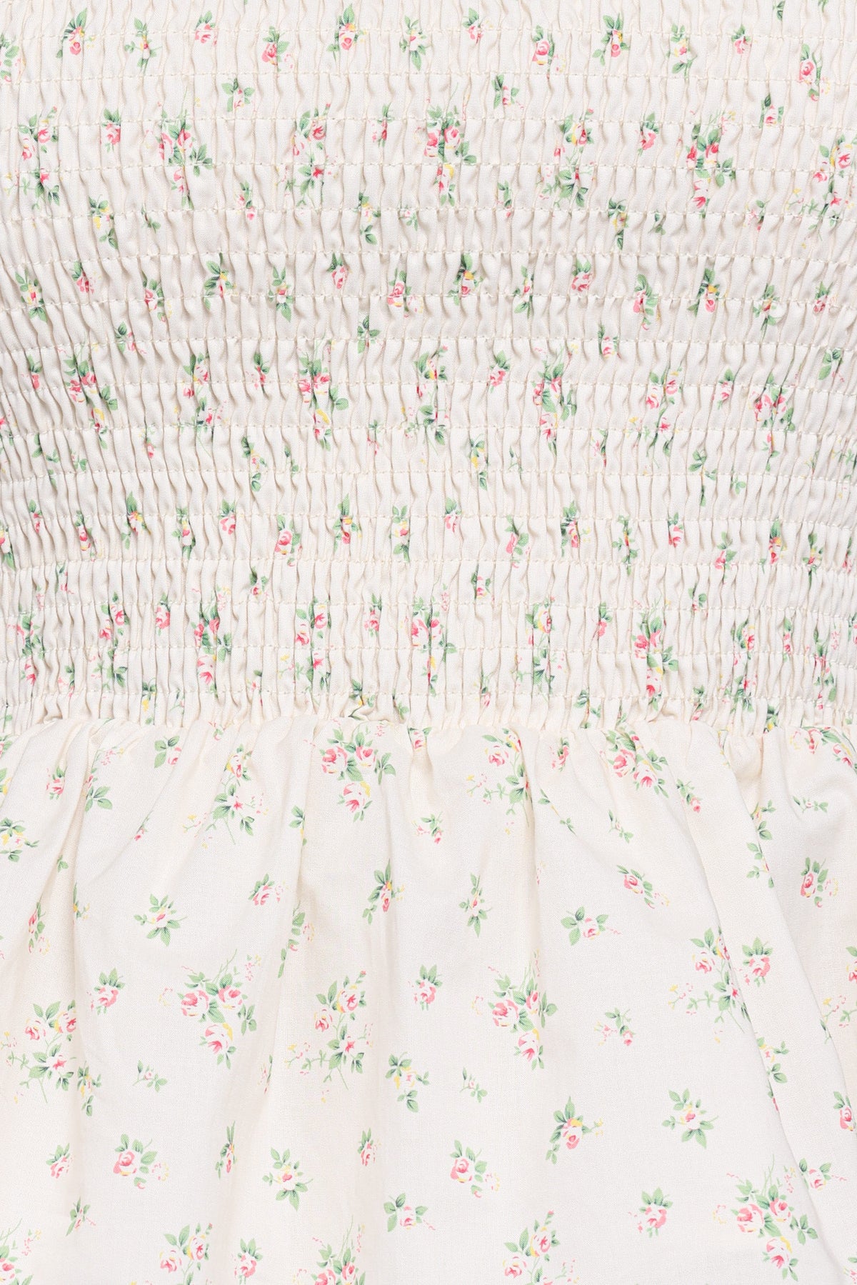 Remira Smocked Ruffle Top in White Betty – view 6 of 7
