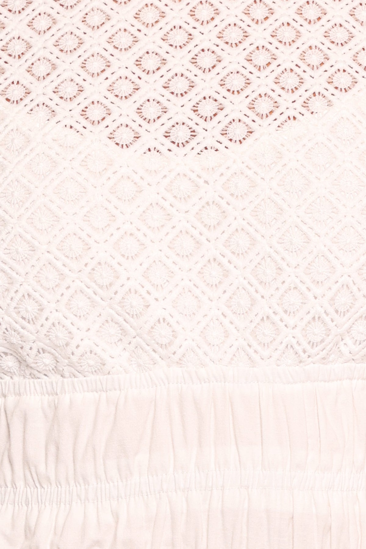 Riven Shirred Top in White – view 5 of 5