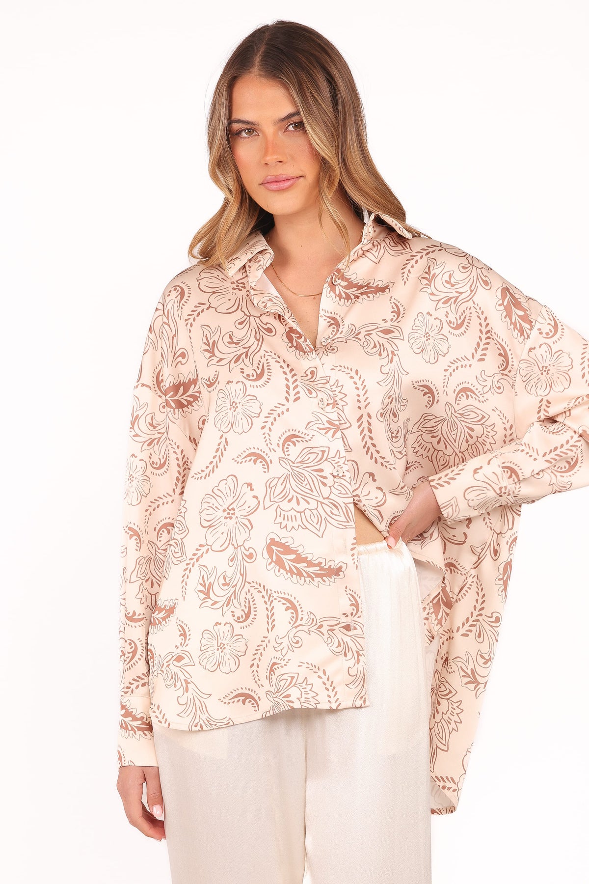 Rosalie Shirt in Brown Paisley – view 2 of 9